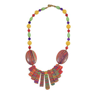 Beautiful Multicolored Gently Worn Necklace 17"